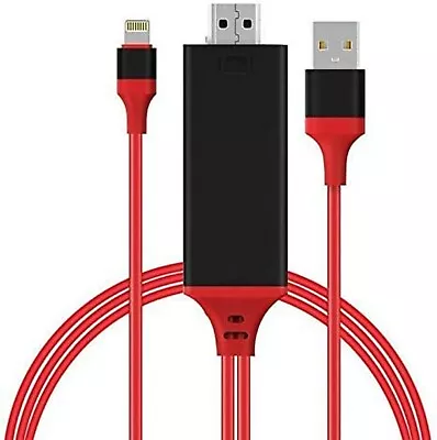 Digital AV Adapter Cable Compatible With IPhone IPad To HDMI Adapter Cable 1 M • £14.99