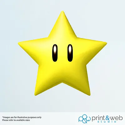 £6.99 • Buy Super Mario Star Decal Sticker Bedroom Vinyl Kids