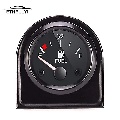 2  Universal Fuel Level Gauge E-1/2-F Pointer 52mm Fuel Tank Meter LED 12V Z2L3 • $10.29