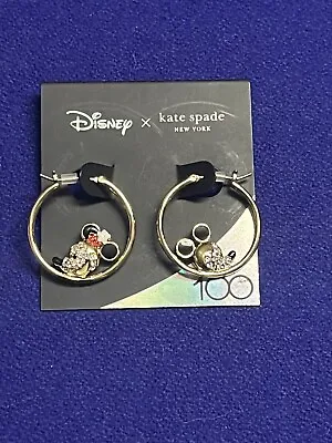 Kate Spade Exclusive Disney 100 Years Mickey And Minnie Mouse Hoop Earrings  NEW • $199.99