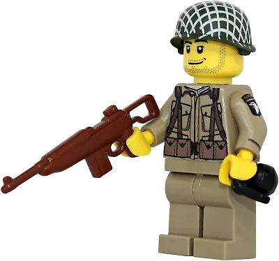 Army American WW2 101st Airborne Ranger Soldier Made With Real LEGO® Minifigure • $20.50