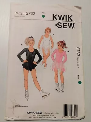 Kwik Sew 2732 Girls' Leotards For Figure Skating Or Gymnastics.  4-5-6-7 • £8.76