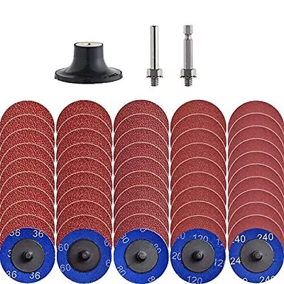 50 Pcs Mixup 2 Inch Roll Lock Quick Change Discs Set A/O Sanding Discs  • $14.95