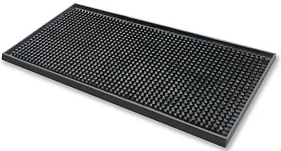 Rubber Bar Mat Black Mini Cocktail Mat Drip Mat 12  X 6     30 X 15cm • £6.95