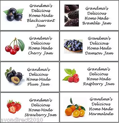 £3.60 • Buy SMALL PERSONALISED JAM JAR/POT CONSERVE PRESERVE LABELS 21 Per Sheet
