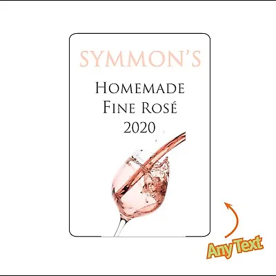 Personalised Homemade Rosé Wine Making Bottle Labels Stickers Home Brew 1192 • £2