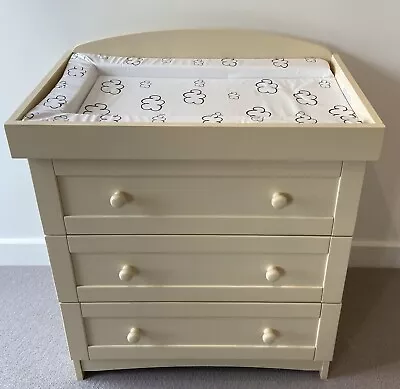 East Coast Cream Nursery Dresser Changing Table Storage Unit With 3 Drawers • £85