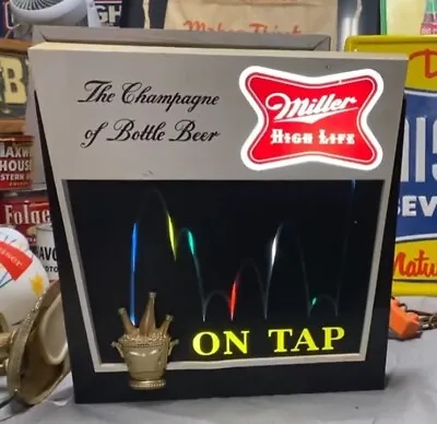 Miller High Life ON TAP Bouncing Ball Motion Beer Sign Replacement Scroll Art • $100