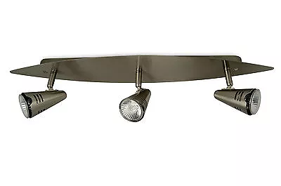 LED Ceiling Triple Bar Spotlight Polished Chrome - 40709 • £9.95