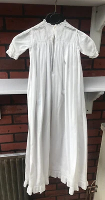 £5 • Buy Antique Christening Gown Victorian Edwardian Cotton Lawn Baby Dress