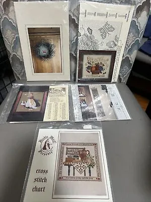 Vintage Counted Cross Stitch Sampler Patterns Lot Of 5 Primitive Country • $17.99
