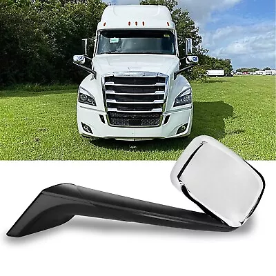 Hood Mirror Chrome With Heater Driver Side Fit For Freightliner Cascadia 2018+ • $64.99