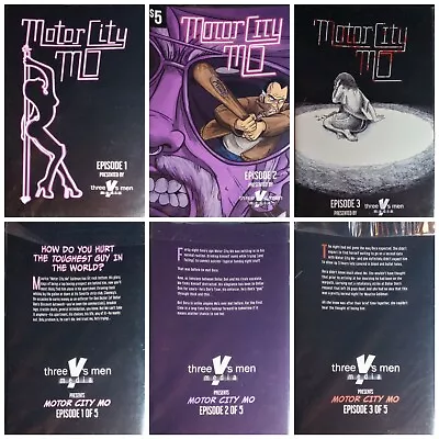 Three Y's Men Media Motor City Mo Episodes 1-3 Comic Book Set FREE SHIPPING  • $15