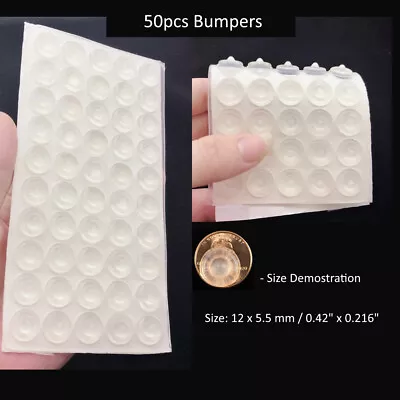 50PCS Clear Silicone Rubber Cabinet Door Noise Sound Stops Drawer Nipple Bumpers • $7.29