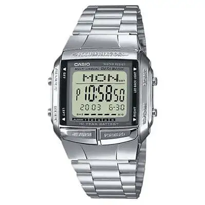 Casio Men's Watch Vintage Data Bank Digital Steel DB-360-1ADF • £44.99