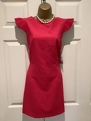 £9.99 • Buy Zara Pink Cerise Dress Bow Back New With Tags Size 10 Large Party Backless BNWT