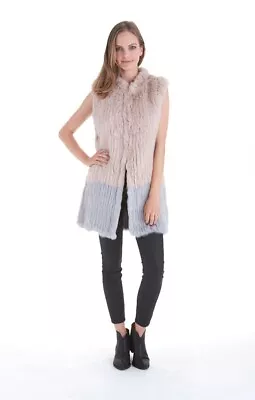 Love Token Alexa Genuine Real Rabbit Fur Vest - LT10-32N  MSRP $326.00 • $84.15