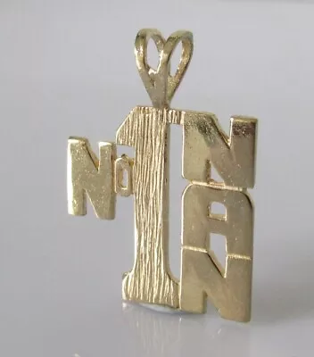 9ct Gold Pendant - 9ct Yellow Gold 'No.1 Nan' Pendant (2.1g) • £115