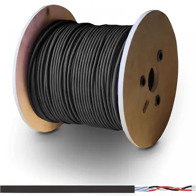 Black 2 Core High Quality Screened Flexible DMX Cable 100m Drum / Reel • £49.99