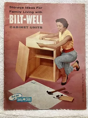 1950's 1960's Bilt Well Cabinet Units Kitchen Shelving Construction EAMES MOD • £14.70