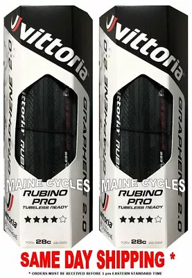 Vittoria Rubino Pro Tubeless Ready G 2.0 700 X 28 All Black With Sealant Option  • $55.90