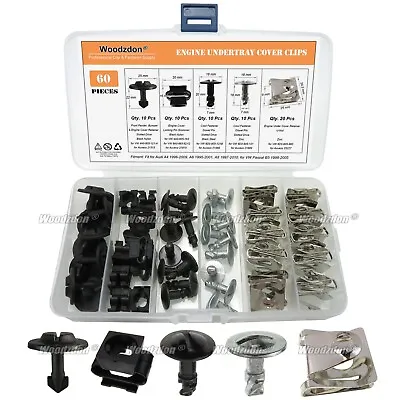 60 Engine Protection Pan Hardware Kit Pin Clip Nut For Audi A4 S4 For VW Passat • $12.69