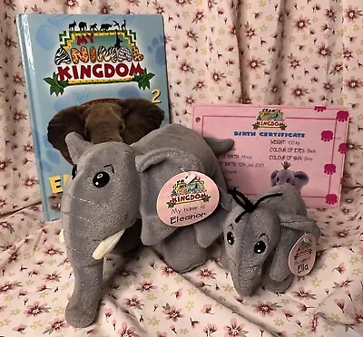 My Animal Kingdom Book 2 Elephants 2 Soft Toys + Tags + Certificate Deagostini • £10