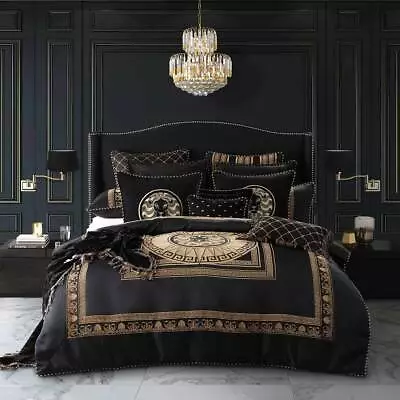 Massimo Black Quilt Cover Set By Davinci • $44