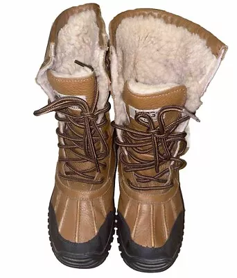 UGG Adirondack II Brown Leather Shearling Lined Boots Sz 7 Waterproof 5469 • $69.99