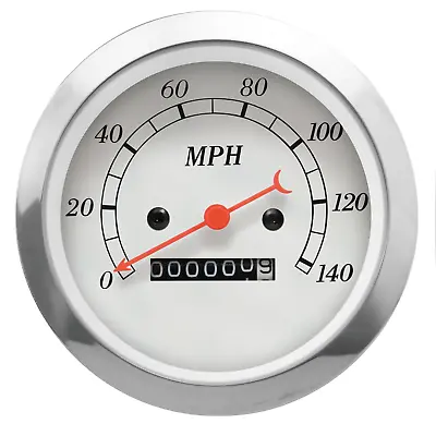 MOTOR METER RACING Classic 85mm 3-3/8  Mechanical Speedometer Odometer 140 MPH • $50.82