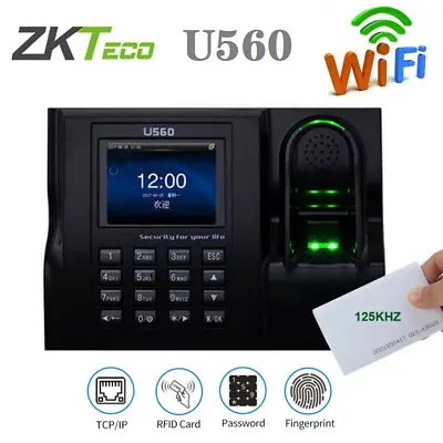 £148.99 • Buy ZKTeco U560 TCP/IP WiFi Biometric Fingerprint Time Attendance Time Clock System