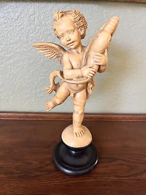 G Ruggeri Art Sculpture Figurine Italy  Naked Cherub Angel With Fish 12.5” • $59