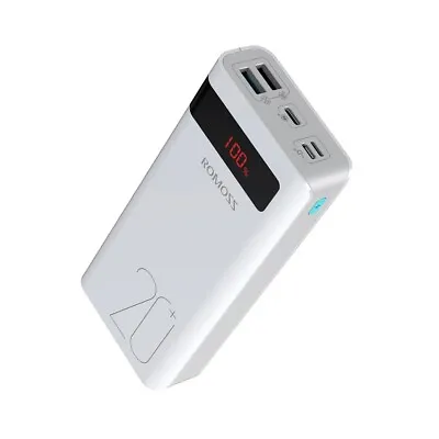 $45.98 • Buy ROMOSS 20000mAh USB-C Power Bank 18W PD QC3.0 Fast Charge Portable Phone Charger