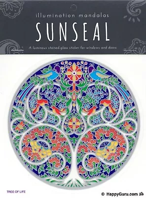 “Tree Of Life” Sunlight Sunseal Window Sticker Art Decal Stain Glass Effect • $9.98