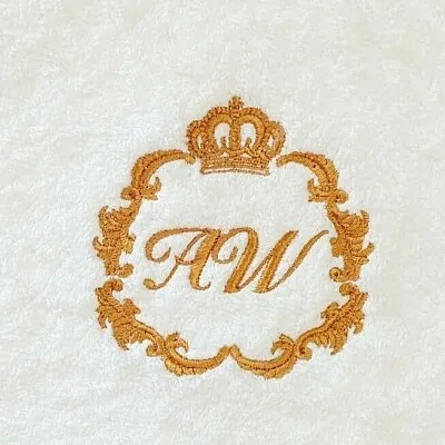 £20 • Buy Monogram Initials Personalised Embroidered Towels Gift Christmas Birthday Presen