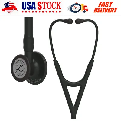3M 6163 Littmann Cardiology IV Black Chestpiece Stethoscope With 27  Black Tube • $189.07