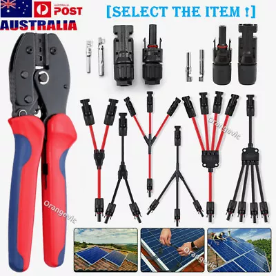 Solar Panel Extension Cable Wire Connectors Y Branch Adapter/Crimping Pliers Set • $8.92