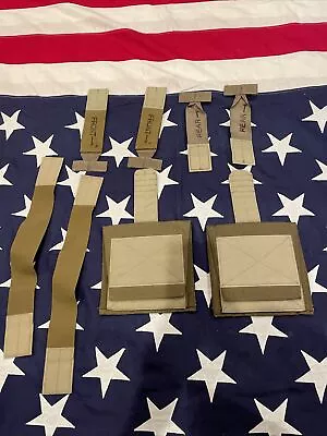 NEW Armor Holdings ~ MLCS MSAP Slip On Deltoid Protector Set & Straps Khaki USA • $20