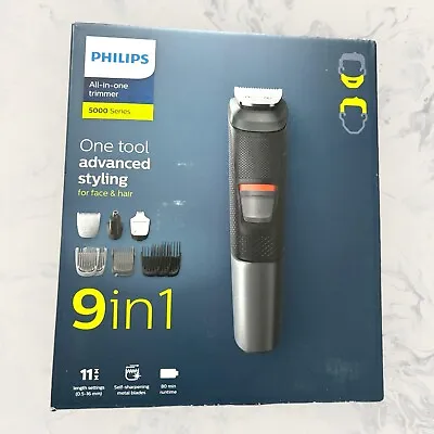 Philips 5000 Series 9-In-1 Head & Beard Trimmer Kit - Black (MG5720/13) Sealed  • $67.59