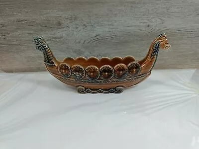 Vintage Wade Pottery Viking Boat Trinket Posy Porcelain Ornament. • £10