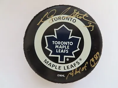 Signed NHL In Glass Co Hockey Game Puck Darryl Sittler Toronto Maple Leafs • $29.99