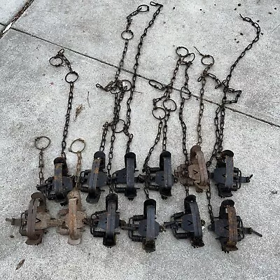 12 Victor No. # 2 Coil Spring Square Jaw Foothold Traps Fox Coon Coyote • $100