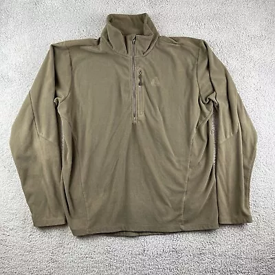 Eddie Bauer First Ascent Pullover Jacket Mens XL Brown Half Zip Fleece • $14.99