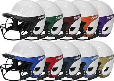 Worth Liberty Softball Batting Helmet & Facemask 6 3/4-7 3/4  White/Burnt Orange • $24.99