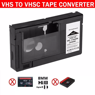 ∨hs To VHSC Tape Converter Player ∨hs-C Tapes ∨hs-C Cassette Motorized Adapter • $48.52