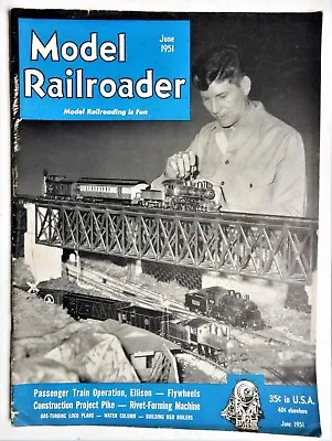 Model Railroader Magazine June 1951 Trains Railroad Models RR • $4.59