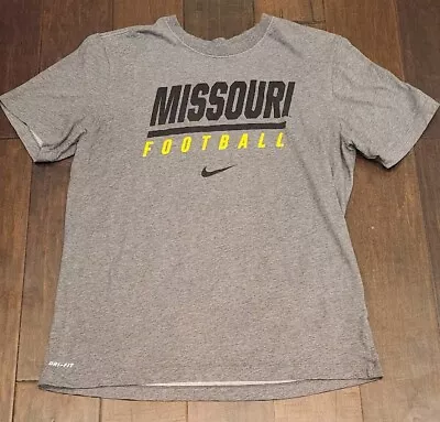 Nike Dri-Fit Missouri Tigers Football Gray T-Shirt - Men's M • $14