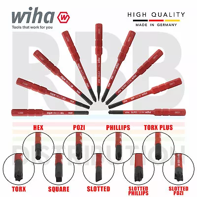 Wiha Slimbit Screwdriver SlimVario PZ SL PH Torx HEX 75mm 1000v VDE Electrician • £8.99