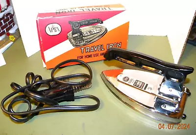 Unique Vintage Apex Electric Travel Iron W/Collapsible Handle & Removable Cord • $9.99