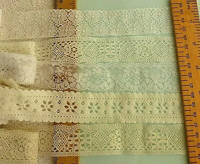 Lace . Vintage .Dolls Clothes. Card Making. Crafts. 5 Assorted Yards. J • £6.50